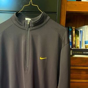 Nike 10/2 Lightweight Performance Breathable Dri Fit 3/4 in Zipper Pullover - L
